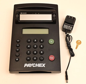 Paychex InVision Iris ID Employee Time Clock w/ Power Supply & Key USB Ethernet