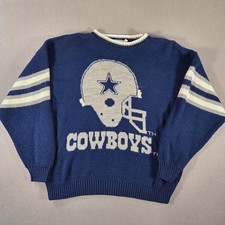 Vintage Dallas Cowboys Sweater Mens XL Crewneck Pullover NFL Football Cliff