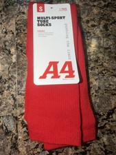 A4 Pushing The Limits Athletic Multi Sport Tube socks Red Size Small