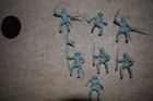 Marx John Wayne Alamo mounted Mexican soldiers, shako & sombrero