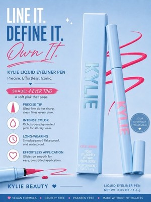 Kylie Beauty 4 Ever Ting Pink Liquid Eyeliner Pen Matte 0.05 oz (MPN 1279)