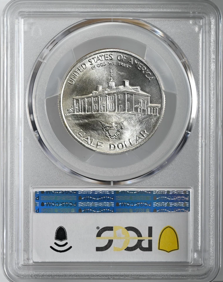 1982-D 50C  WASHINGTON "SILVER" HALF DOLLAR COMMEMORATIVE PCGS MS69 #48977554 - Image 4 of 4