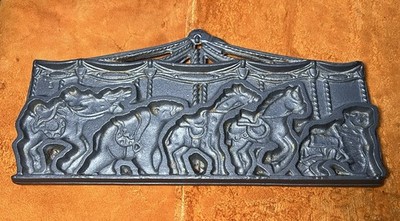 John Wright - Vintage Cast Iron-Carousel Circus Animals-2 Sided