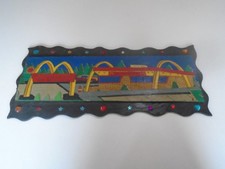 Vintage Wood Hand Painted McDonalds sign 25'' x 11'' made in usa one of a kind