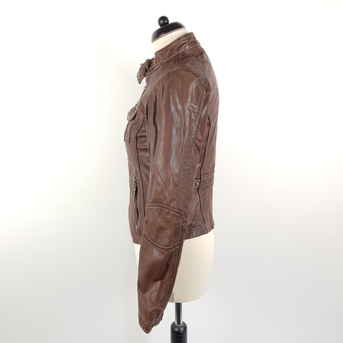 Oakwood Lederjacke Damen M Braun Biker Jacke - Bild 3 von 7