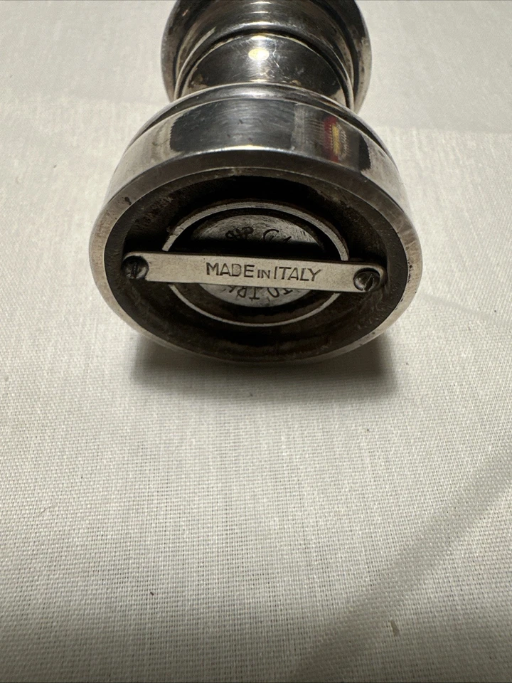 DE COLECCIÓN HECHO EN ITALIA PLATA ESTERLINA SALERO Y PIMENTERO Foto 4 de 4