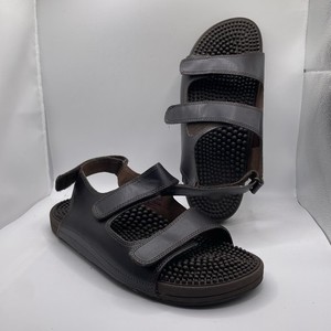 NEW Kenkoh Hanako Acupuncture Massage Sandals Comfort Black Mens 13 US Kenkoh Hanako Acupressure Sandals (Size 43) Black I Japanese  main image 2