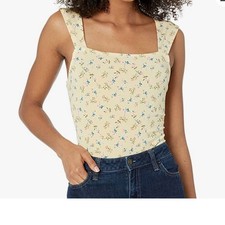 BCBG Generation Flower Yellow Bodysuit