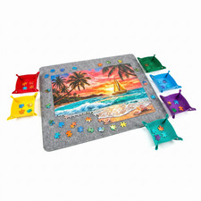 Jigsaw Puzzle Board 1000 Pc Felt Mat 6 Color Sorting Trays Organizer Cover Gray