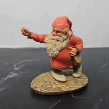 Vintage Sandman Hitchhiker Thumbs Up Figurine Klaus Wickl Signed ‘94 Santa Gnome