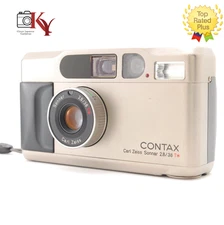 ⏯️[ NEAR MINT ] Contax T2 Titan Silver 35mm Point & Shoot Film Camera From JAPAN