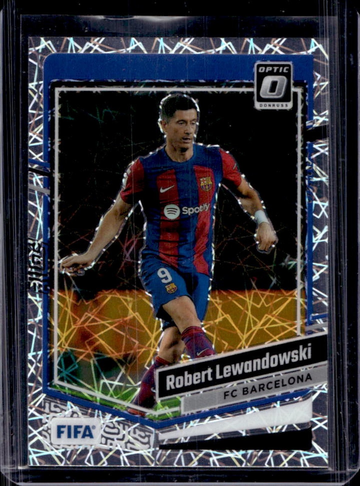 2023 Donruss Robert Lewandowski Optic Velocity #113 Barcelona