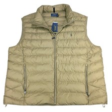 Polo Ralph Lauren Packable Puffer Vest Men's 4XB Big Khaki Water Repellent NWT