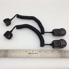 Pair (2) Canon Off-Camera Shoe Cord 2 Flash Speedlite Extension Cable Japan