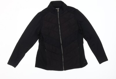 Dunnes Stores Damen schwarze gesteppte Softshell gefütterte Jacke Größe 14