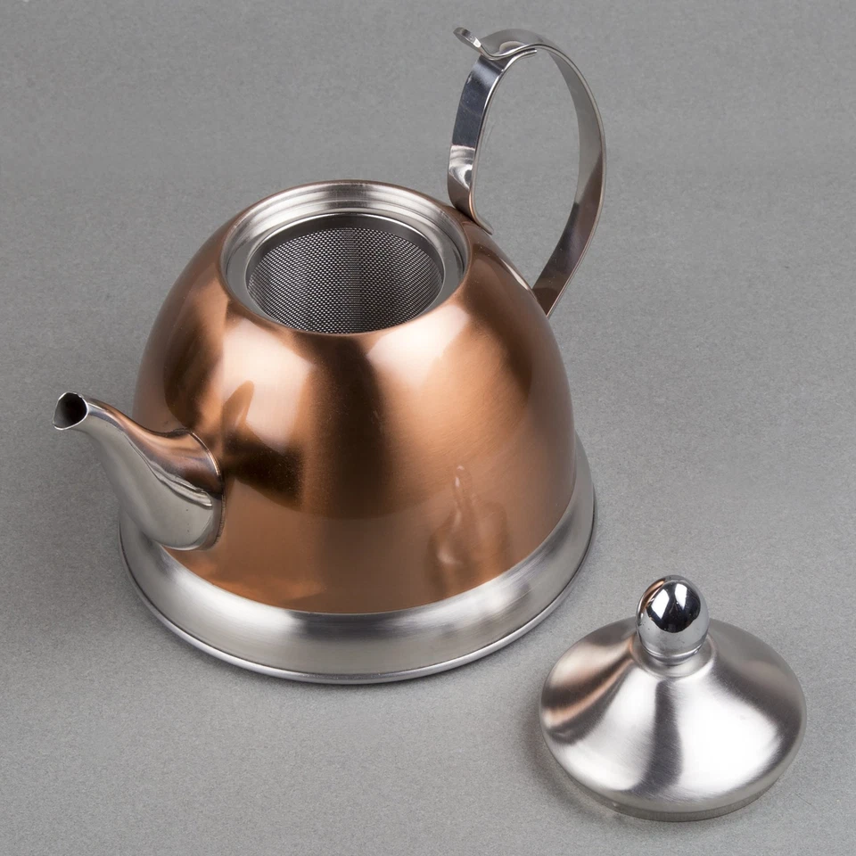 Tetera de acero inoxidable Nobili-Tea de 1,0 cuartos con cesta infusora extraíble... Foto 4 de 4