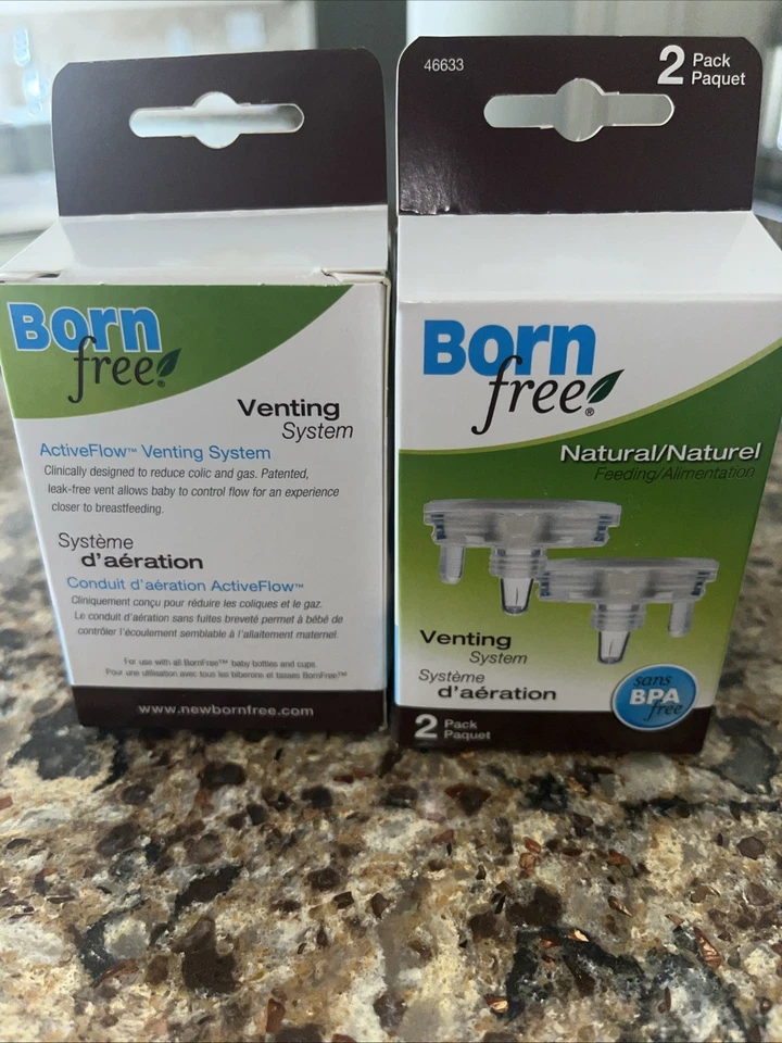 Sistema de ventilación Born Free Activeflow Air Vent paquete de 2 sin BPA lote de 2 reducir gas Foto 4 de 4