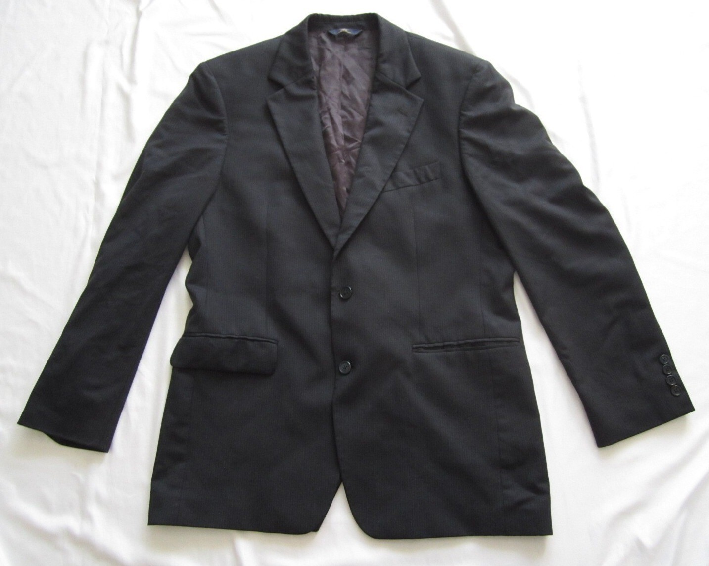 Men Brooks Brothers Stretch 2 Button Stripes Wool Jacket Sz 40L (MJ34)