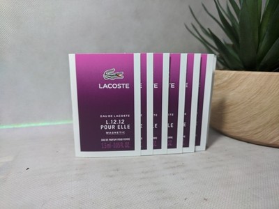 6 PACK / LACOSTE L.12.12 POUR ELLE MAGNETIC W EDP 0.05 oz VIAL'S