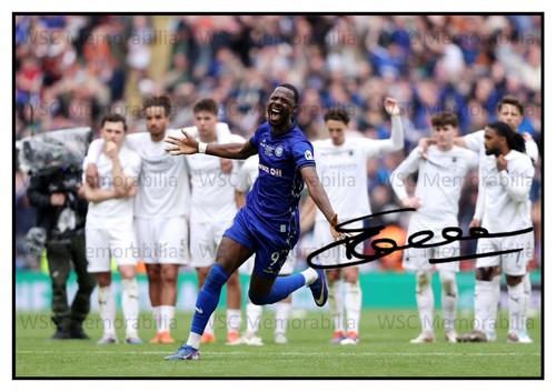 12609. Mani Dieseruvwe Signed Pictures A4 Prints Rochdale Hartlepool Salford etc