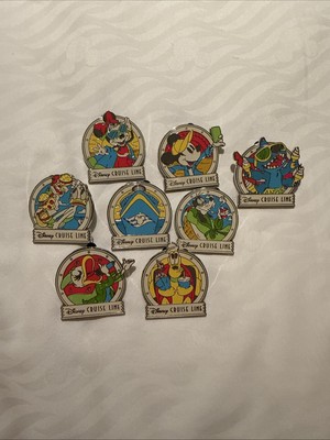 2025 Disney Cruise Line Mystery Box Pin Full Set Ship Stitch Minnie Mickey Pluto