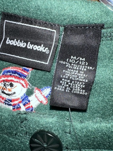Bobbie Brooks Fleece Jacket Size Medium Snowmen NWT Vintage - Picture 7 of 10
