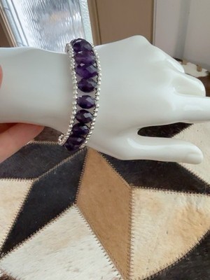 Handmade Amethyst Lady Bracelet Natural Gemstone
