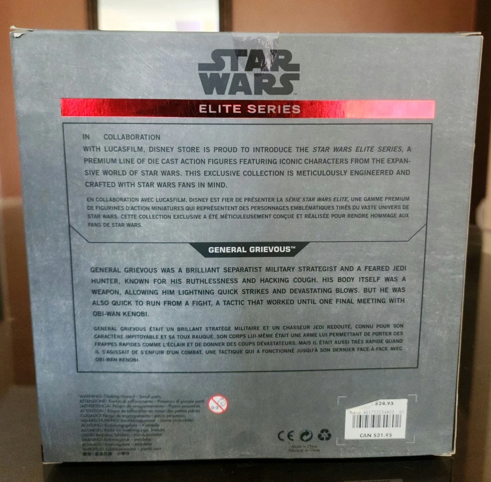 Disney Store Star Wars Elite Series Die Cast Figura de Acción General Grievous Nueva Foto 4 de 4