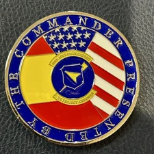 CHALLENGE COIN MATADORS MORON AIR BASE SPAIN PRESENTED BY THE COMMANDER