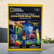 NATIONAL GEOGRAPHIC Mega Science Kit Amazing Reactions Chemistry Set Science Kit