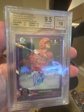2018 Bowman Chrome - Prospect Autographs Leonardo Rivas #BCPA-LR Purple...