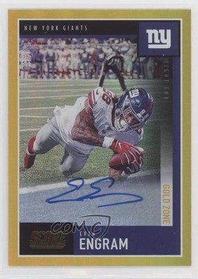 2020 Score Gold Zone Signatures 17/50 Evan Engram #178 Auto 04cw
