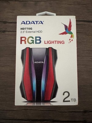 ADATA Durable Series HD770G RGB 2TB Red External USB 3.1