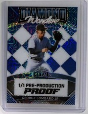 George Lombard Jr 2025 Leaf Metal  1/1 Pre Production Proof Diamond Wonder