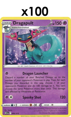 100 Dragapult 006/015- McDonald's Base Card Pokemon Near Mint Cards Set  Packs