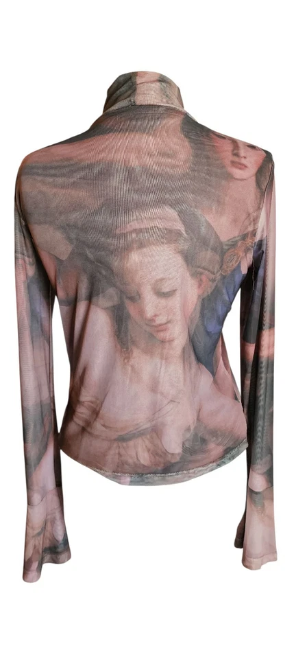 Top para mujer She's So Fresh Renaissance puro acampanado manga larga forrado malla L nuevo sin etiquetas Foto 4 de 4