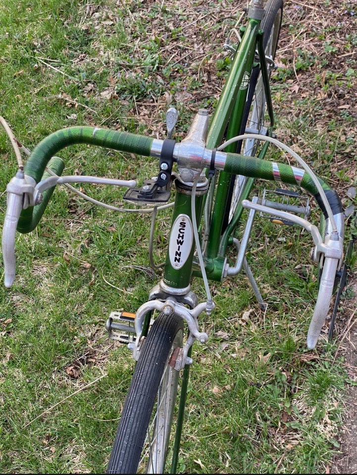 Bicicleta de Carretera Colegiada Schwinn Años 70 Velocidad Media Acero Verde EE. UU. Chicago Bicicleta Foto 4 de 4
