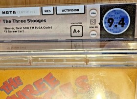 The Three Stooges NES Nintendo WATA 9.4 A+ Factory Sealed Brand New MINT H-Seam
