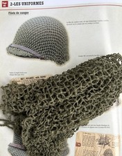 FILET CAMOUFLAGE CASQUE AMERICAIN US M1 JONC NORMANDIE ANGLAISE WWII WW2 1944
