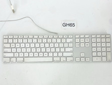 Apple Mac Genuine USB Keyboard White Silver Wired Keyboard A1243 Aluminum