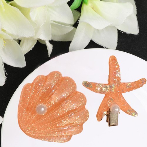 2pcs/set Girls Sea Star Shell Hairpins Irregular Hair Clip Women Fringe Hairgrip - Bild 9 von 13