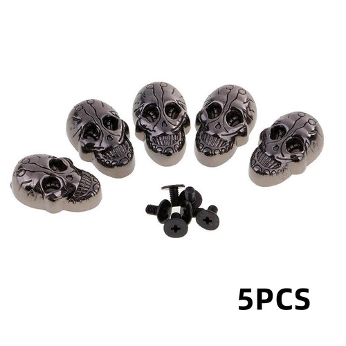 5 Sets Skull Head Studs Spikes Metal Screw-Back Leather-craft Punk DIY Rivets - Picture 7 of 9