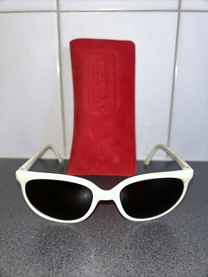 Vintage VUARNET Sunglasses Matte White Frame w/ Brown Lens. Made In France