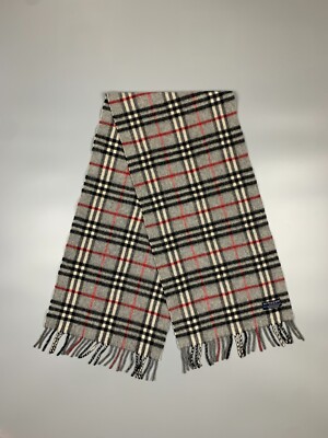 Burberry Scarf Muffler Vintage Monogram 50% cashmere wool