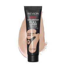 Revlon ColorStay Full Coverage Cream Foundation Makeup, Matte Finish, 200 Nude,