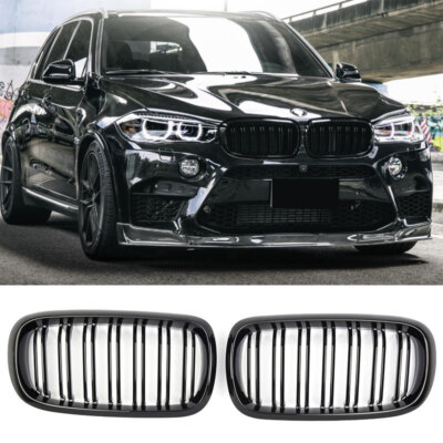 Kühlergrill Glanz Schwarz passt für BMW X5 X6 F15 F16 | 2013-2018