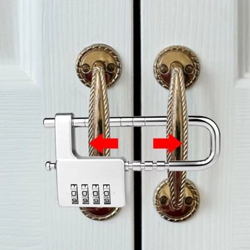 Padlock Security Lengthened U-shaped Adjustable Password Head School - Picture 9 of 14