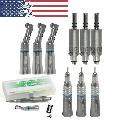 Dental Low Slow Speed Handpiece Contra Angle Straight Air Motor 2/4H Fit NSK TXO