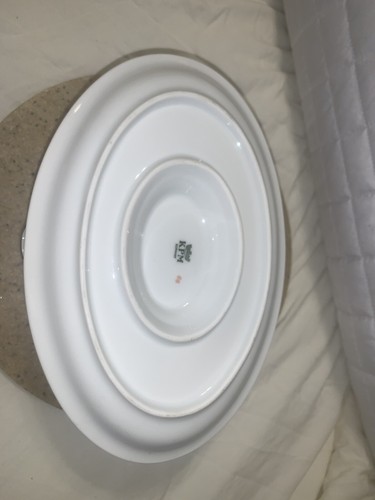 Vtg. KPM Royal Porcelain Germany HandPainted Floral Gravy Boat W/ Attached Plate - Picture 12 of 13