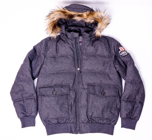 Woods L da uomo Giacca € Nuovo Giacca Grey 267 gr Bomber Lp trapuntata River tUgf8wxq